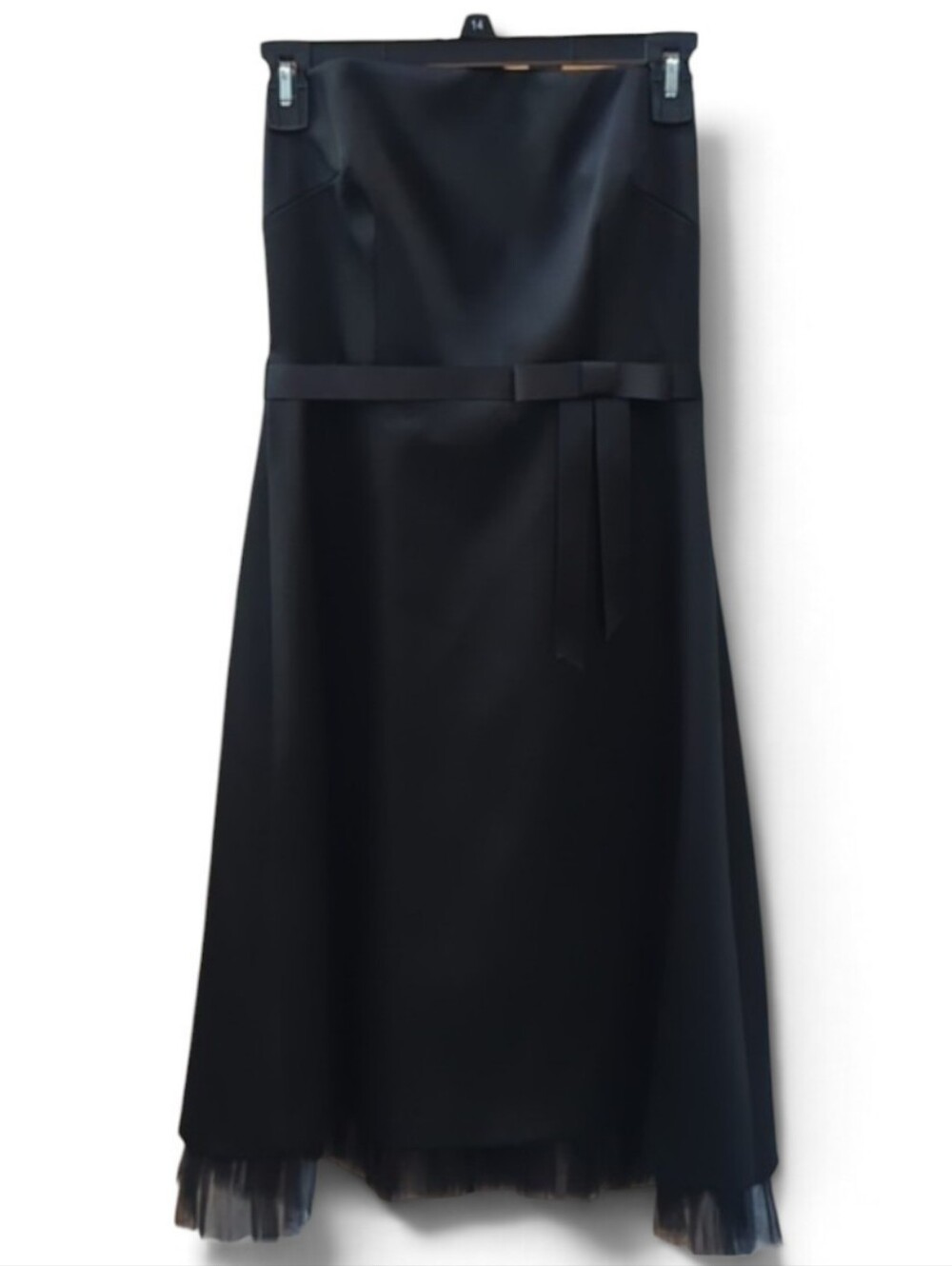 Laundry by Shelli Segal, black strapless cocktail dress.  Sz 2